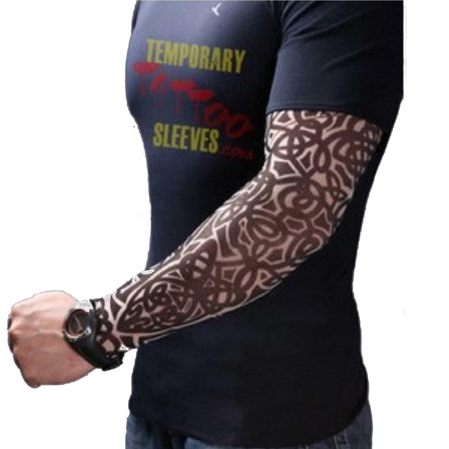 Manica tatuaggio uomo donna manicotto braccio nylon tattoo copri manica